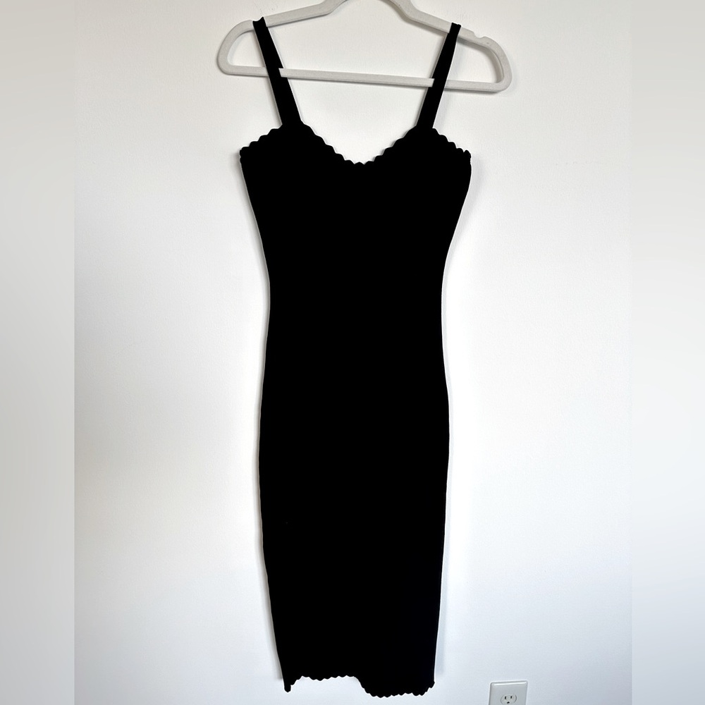 DF YOUNG Black Midi Dress Size Small Excellent Condition
